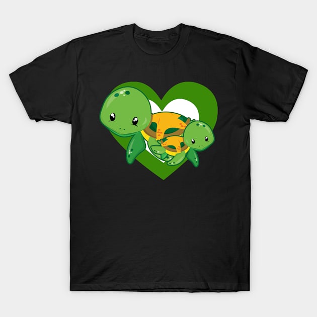 Cute Sea Turtle Heart for Turtle Lovers T-Shirt by HeartsandFlags